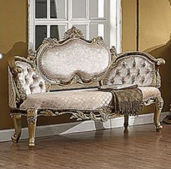 Desiderius Bench BD20007 in Antique Gold & Dark Brown by Acme [AMBN-BD20007 Desiderius]