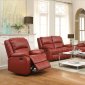 Zuriel Motion Sofa 52150 in Red PU by Acme w/Options