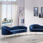 Ritz Sofa 659 in Navy Velvet Fabric by Meridian w/Options