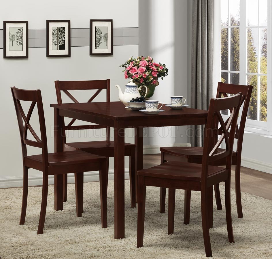 2437-44 Sloan Dining Table by Homelegance in Cherry w/Options - Click Image to Close