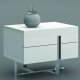 Collins Set of 2 Nightstands in High Gloss White by Casabianca