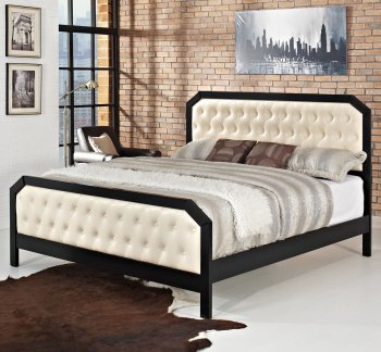 Tommy Bed by Modway w/Ivory Headboard & Footboard [MWB-Tommy]