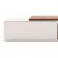 TV045 TV Stand in White Lacquer/Walnut by J&M Furniture