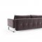 Cassius Vintage Sofa Bed in Dark Gray Velvet by Innovation