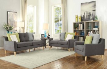 Amie Sofa 53330 in Gray Fabric by Acme w/Options [AMS-53330 Amie]