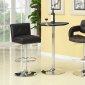 Silver & Black Trim Top Modern 3 Pc Bar Set w/Metal Base