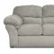 Sage Microfiber Transitional Living Room W/Sewn-on Arm Pillows