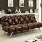 CM2907 Graham Sofa Bed in Chocolate Leather-Like Fabric