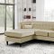 Taylor Sectional Sofa 643 in Beige Velvet Fabric by Meridian