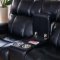 U1707 Power Motion Sofa Black Bonded Leather by Global w/Options