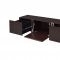 Cattoes TV Stand 91795 in Dark Walnut & Nickel by Acme