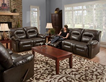 188350 Gennessee Reclining Sofa in Brown by Chelsea w/Options [CHFS-188350 Gennessee]