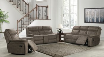 Kisner Motion Sofa & Loveseat Set in Brown by Klaussner [SFKRS-Kisner Brown]