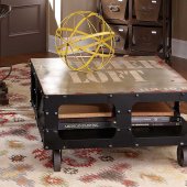 Amara 6409 Iron Coffee Table w/Casters by Homelegance