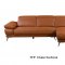 Mercer Sectional Sofa in Adobe Orange Leather by Beverly Hills