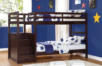 Atlas Bunk Bed B2250 in Dark Cherry by Homelegance [HEKB-B2250 Atlas]