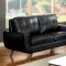 Kate Sofa CM6505 in Black Leatherette w/Options