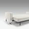 Cassius White Leatherette Sofa Bed Convertible by Innovation