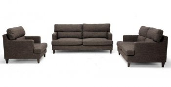 Tully Sofa Set in Brown Fabric by Wholesale Interiors [WIS-Tully Brown]