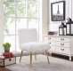 Tiffany Accent Chair in White Faux Fur by Meridian