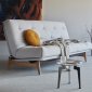 Aslak Sofa Bed in Light Gray Fabric 517 by Innovation