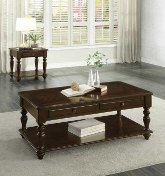 Lovington 3587 Coffee Table 3Pc Set in Espresso by Homelegance [HECT-3587 Lovington]