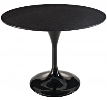 Lippa 36" Marble Table in Black by Modway