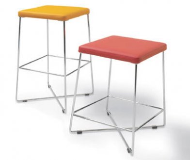 Bar or Counter Height Modern Stool w/Optional Seat Colors