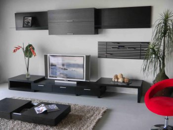 Wenge Finish Modern Expandable TV Stand w/3 Storage Drawers [GRTV-E19-Wenge]