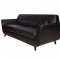 Luray Sofa LL90BLL in Black Leatherette by LeisureMod w/Options