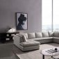 ML157 U-Shaped Sectional Sofa in Smoke Leather by Beverly Hills