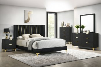 Kendall Bedroom Set 5Pc 301161 in Black by Coaster [CRBS-301161 Kendall]