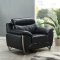 U8360 Sofa in Black Leather Gel by Global w/Options