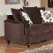 Bella Chocolate Fabric Living Room Sofa & Loveseat Set