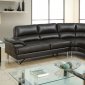 F6569 Sectional Sofa - Espresso Breathable Leatherette - Poundex