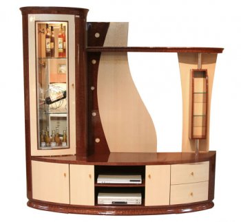 Two-Tone Modern Wall Unit Display Cabinet [AETV-T600]