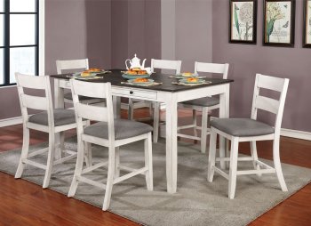 Anadia 7Pc Counter Ht Dining Set CM3715PT - Antique White & Gray [FADS-CM3715PT-Anadia]