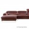 S98 Sectional Sofa in Brown Leather by Beverly Hills