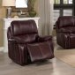 Haughton Reclining Sofa 8240 in Brown Leather by Homelegance