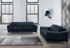 U6008 Sofa in Navy Leather by Global w/Options