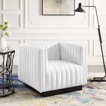 Conjure Accent Chair in White Velvet by Modway [MWAC-3927 Conjure White]