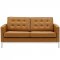 Loft Sofa in Tan Faux Leather by Modway w/Options