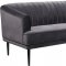 Rory Sofa 689 in Grey Velvet Fabric by Meridian w/Options