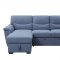 Haruko Sectional Sofa 55540 in Blue Fabric by Acme