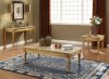 Daesha Coffee Table 81715 in Antique Gold & Marble by Acme