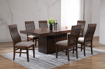 Briarwood Dining Set 5Pc 182991 Mango Oak by Coaster w/Options [CRDS-182991 Briarwood]