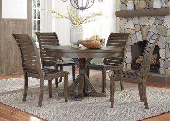 Bayside Crossing Dining Table 185-CD 5Pc Set Chestnut by Liberty [LFDS-185-CD-RO Bayside Crossing]