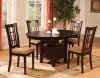 Dark Brown Finish Modern 5Pc Dining Set w/Extendable Table