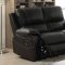 Nena Motion Sofa CM6438 in Black Leather Match w/Options