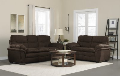 1035 Sofa in Chocolate Microfiber w/Options